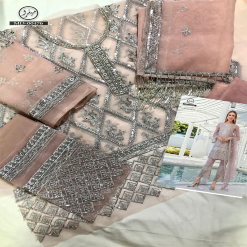 ERUM KHAN PARTY WEAR ORGANZA embroidery suit